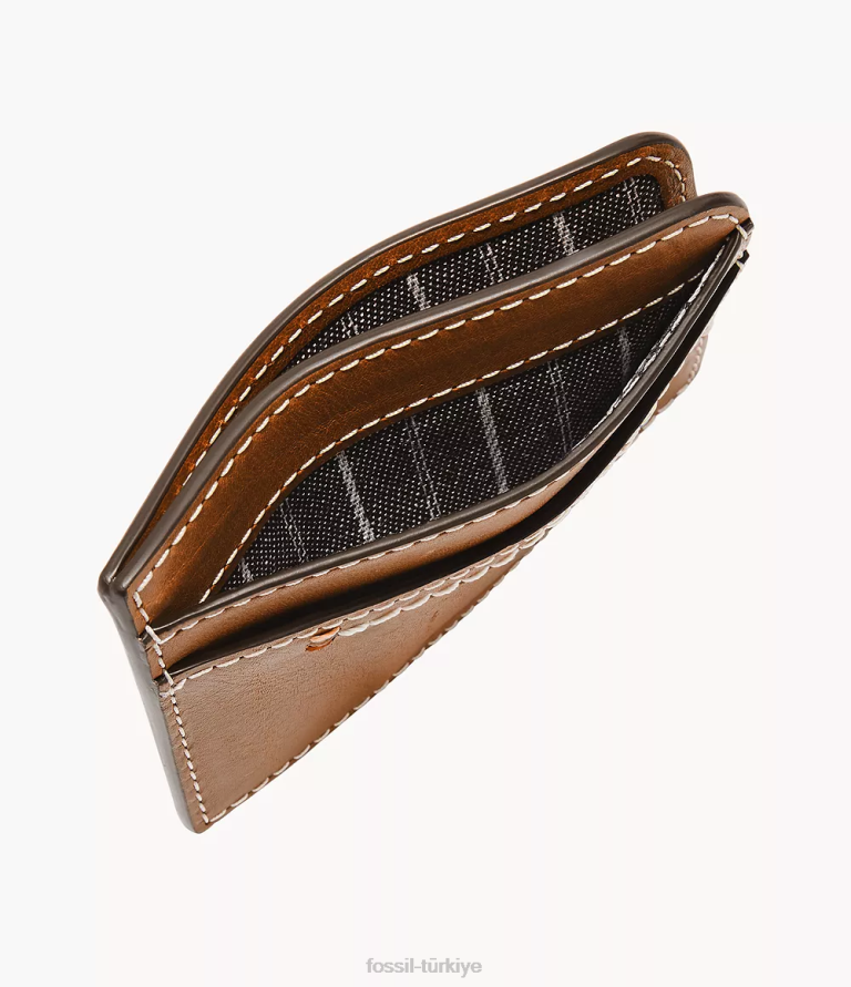 Fossil 6J041744 kahverengi tremont kart durumda cüzdan erkekler