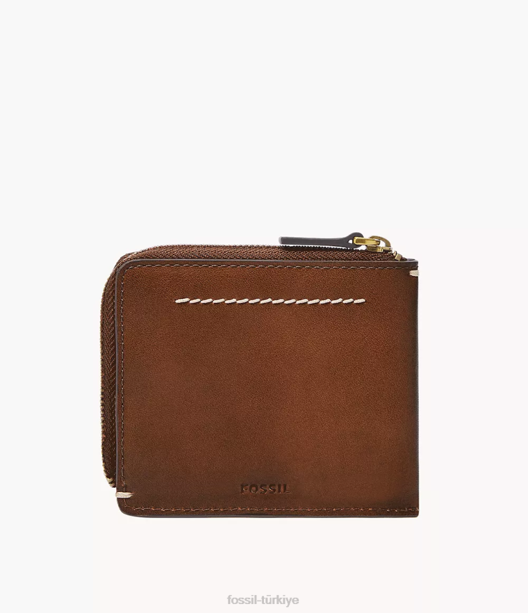 Fossil 6J041746 siyah westover l zip kart kutusu cüzdan erkekler