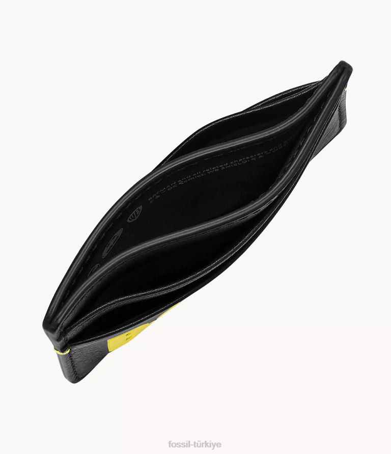 Fossil 6J041772 siyah sınırlı sayıda Batman eski kart kutusu cüzdan erkekler