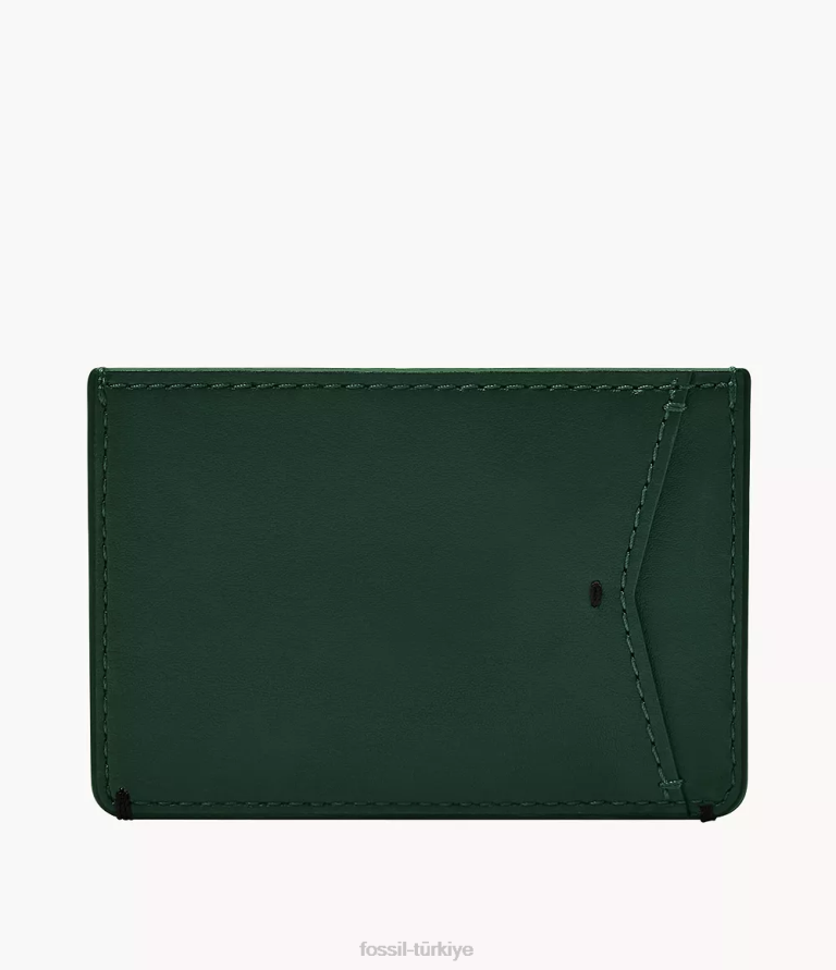 Fossil 6J041824 yeşil Joshua kart durumda cüzdan erkekler