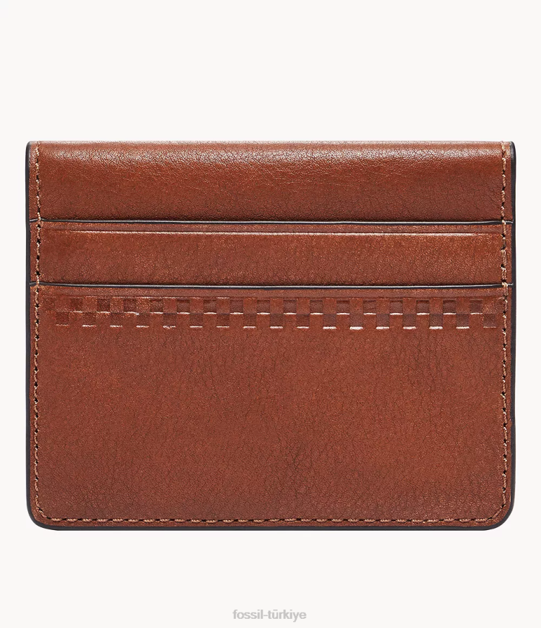 Fossil 6J041829 kahverengi Gregg manyetik kart kutusu cüzdan erkekler