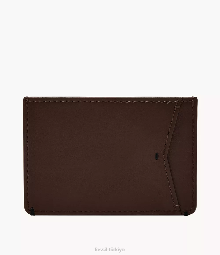 Fossil 6J041831 koyu kahverengi Joshua kart durumda cüzdan erkekler