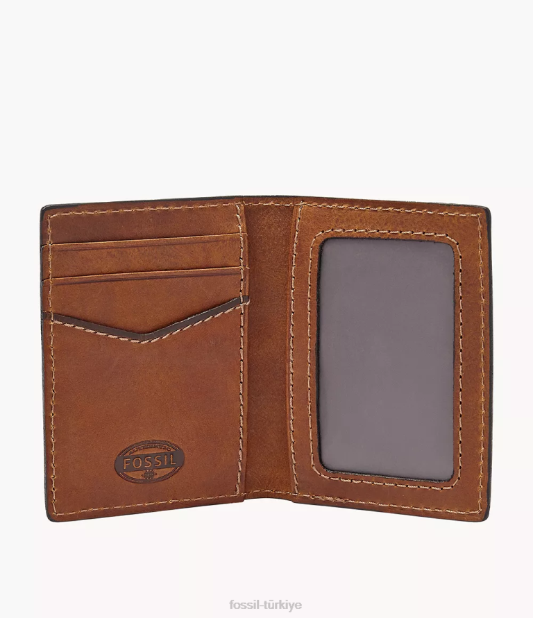 Fossil 6J041842 kahverengi Ethan kart durumda cüzdan erkekler