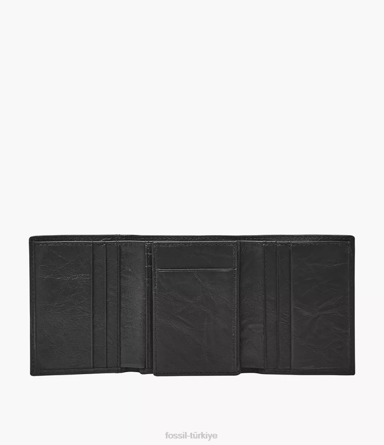 Fossil 6J041757 siyah üç katlı cüzdan erkekler