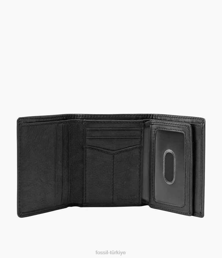 Fossil 6J041758 siyah ingram üç katlı cüzdan erkekler