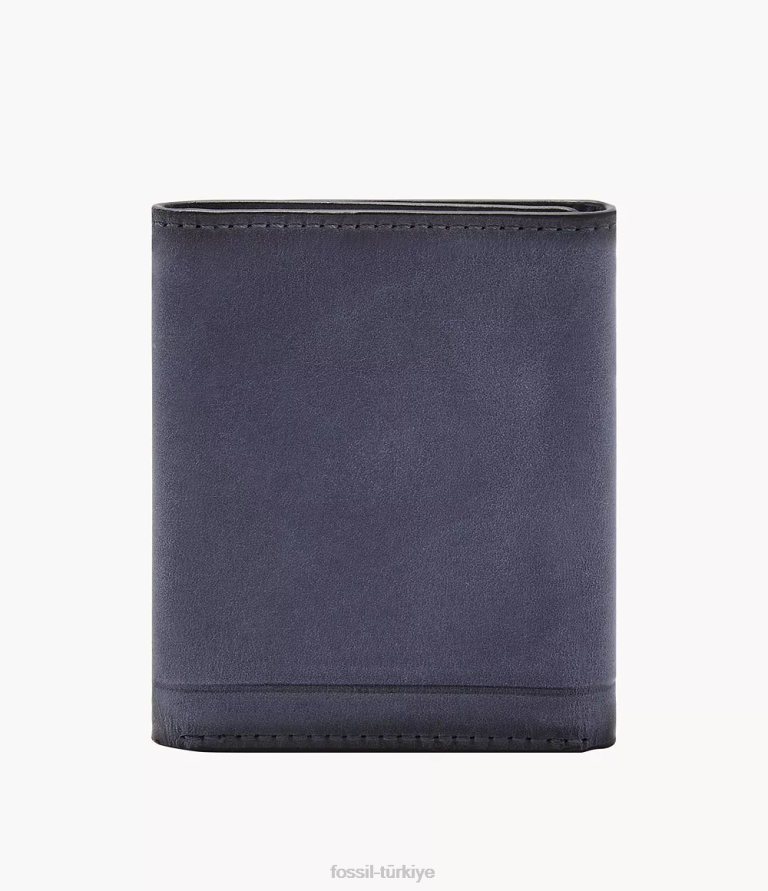Fossil 6J041825 mavi allen üç katlı cüzdan erkekler