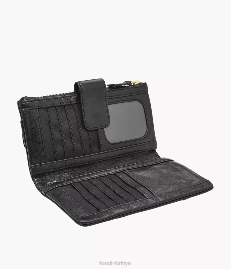 Fossil 6J04493 siyah Emory debriyajı cüzdan kadınlar
