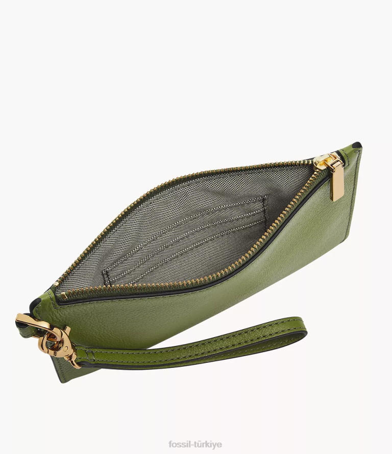 Fossil 6J04749 yeşil küçük bileklik cüzdan kadınlar