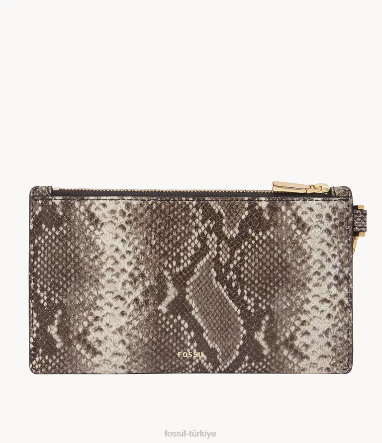 Fossil 6J04752 yılan baskı küçük bileklik cüzdan kadınlar