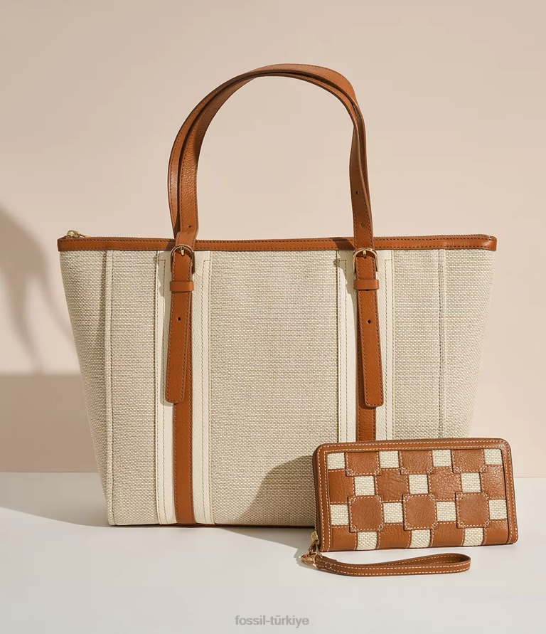 Fossil 6J04788 sele Logan debriyajın etrafında fermuar cüzdan kadınlar