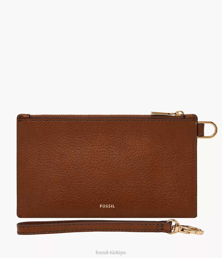 Fossil 6J04796 kahverengi küçük bileklik cüzdan kadınlar