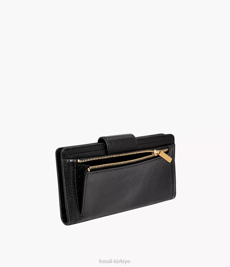 Fossil 6J04804 siyah logan rfid sekmesi kavraması cüzdan kadınlar