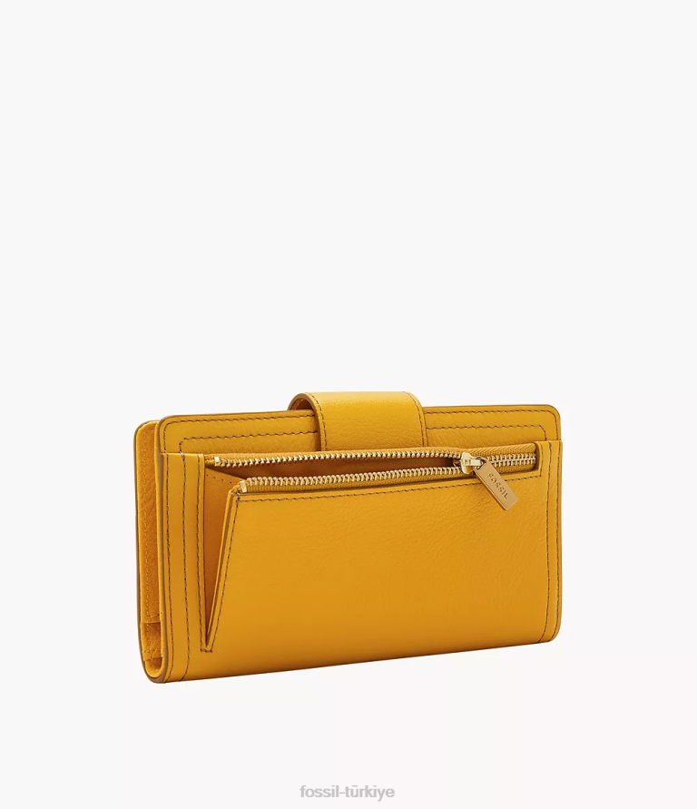 Fossil 6J04805 sarı logan tab debriyajı cüzdan kadınlar