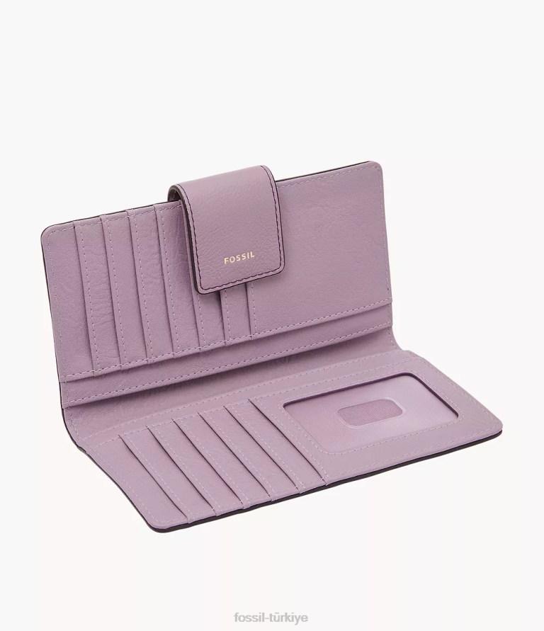 Fossil 6J04806 mor logan tab debriyajı cüzdan kadınlar