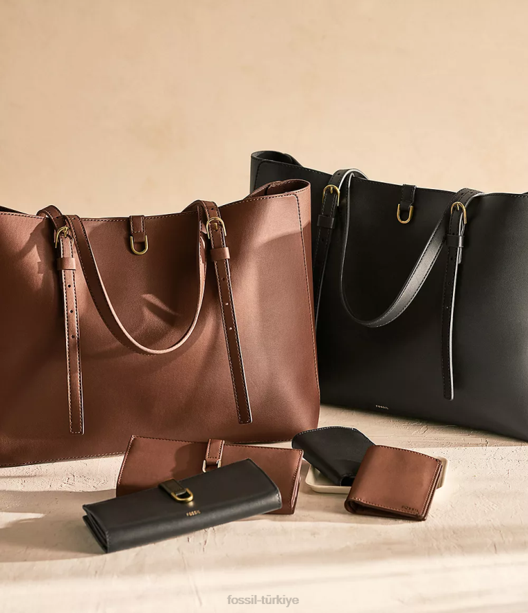 Fossil 6J04811 kahverengi kier kaktüs deri sekmeli debriyaj cüzdan kadınlar