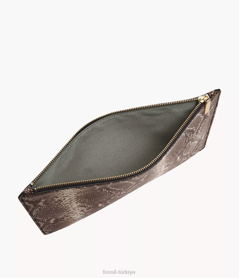 Fossil 6J041997 yılan baskı kese cüzdan kadınlar