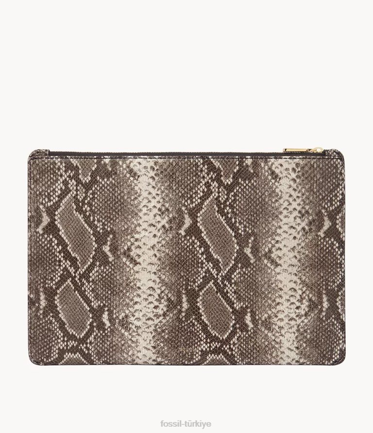 Fossil 6J041997 yılan baskı kese cüzdan kadınlar