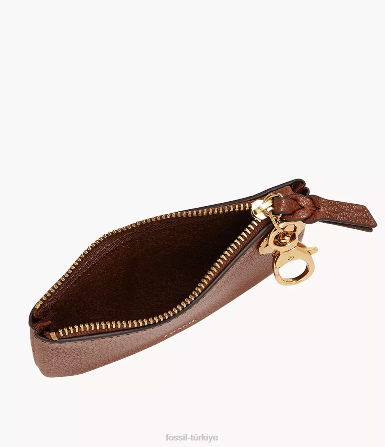 Fossil 6J04763 kahverengi polly fermuarlı kese cüzdan kadınlar