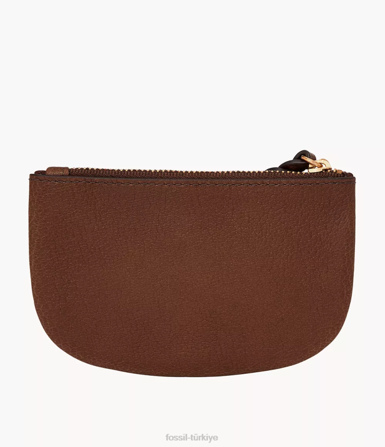 Fossil 6J04763 kahverengi polly fermuarlı kese cüzdan kadınlar