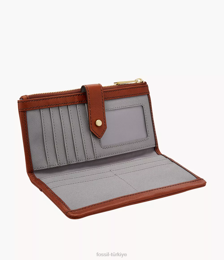 Fossil 6J04822 kahverengi lanie debriyaj cüzdan kadınlar