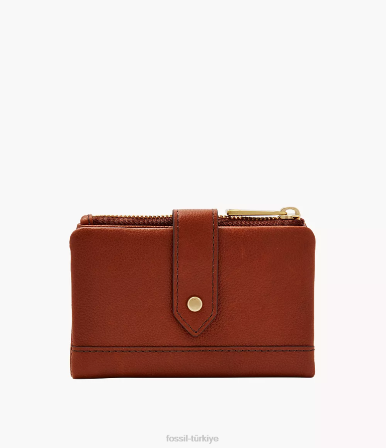 Fossil 6J04829 kahverengi çok işlevli cüzdan kadınlar