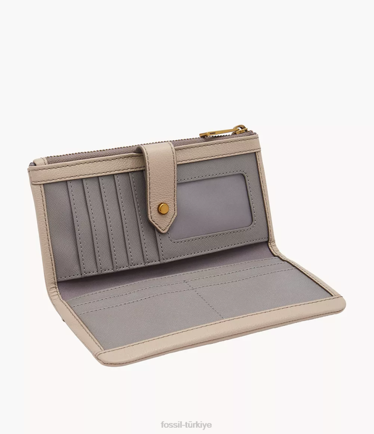 Fossil 6J04836 gri lanie debriyaj cüzdan kadınlar