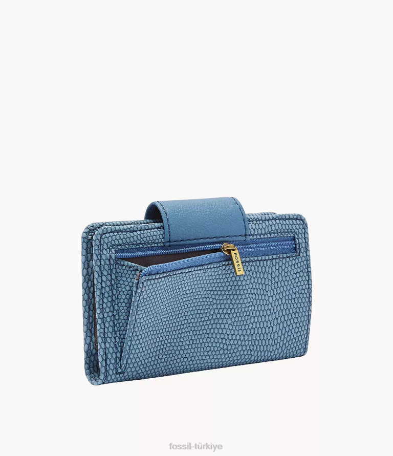 Fossil 6J04851 mavi madision çok işlevli cüzdan kadınlar