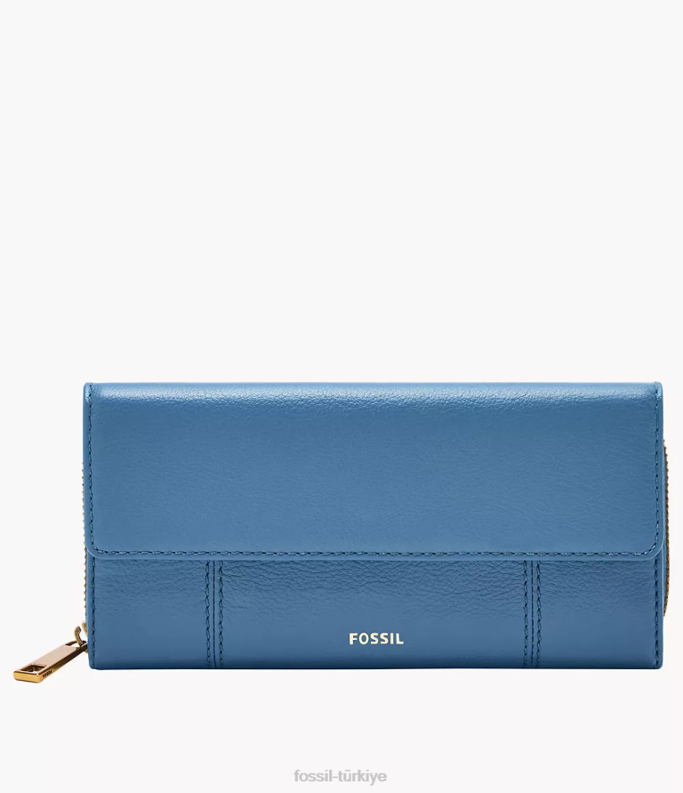 Fossil 6J04854 mavi jori flap debriyaj cüzdan kadınlar