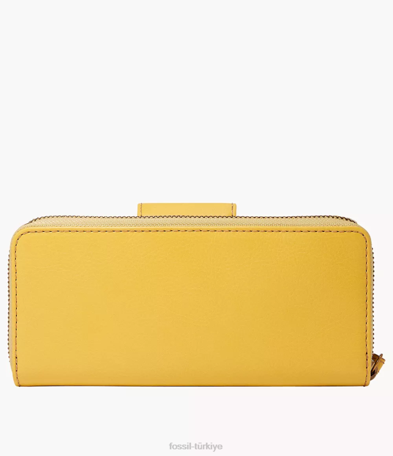 Fossil 6J04855 sarı madison fermuarlı debriyaj cüzdan kadınlar
