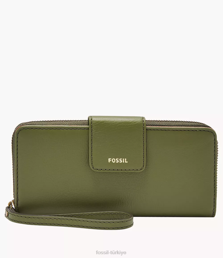 Fossil 6J04857 zeytin madison fermuarlı debriyaj cüzdan kadınlar