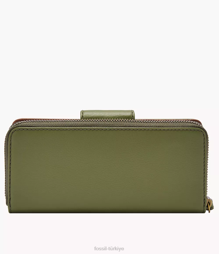 Fossil 6J04857 zeytin madison fermuarlı debriyaj cüzdan kadınlar