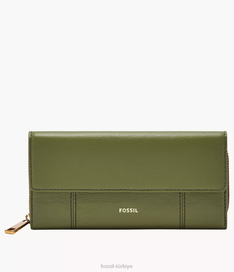 Fossil 6J04858 zeytin jori flap debriyaj cüzdan kadınlar