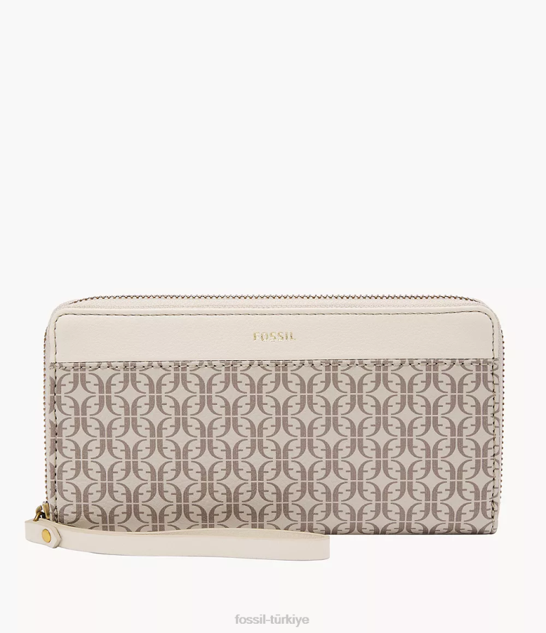 Fossil 6J04860 gri jori zip debriyaj cüzdan kadınlar