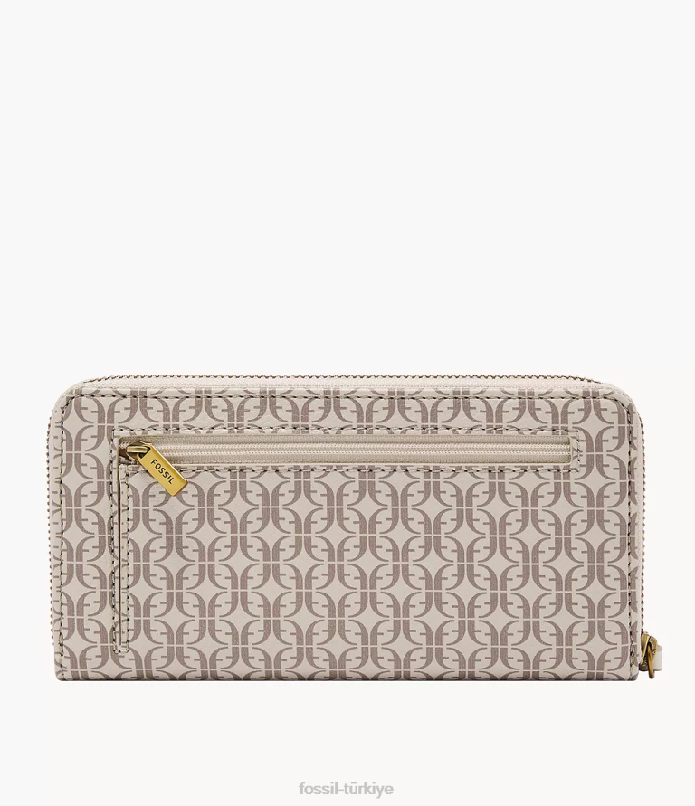 Fossil 6J04860 gri jori zip debriyaj cüzdan kadınlar