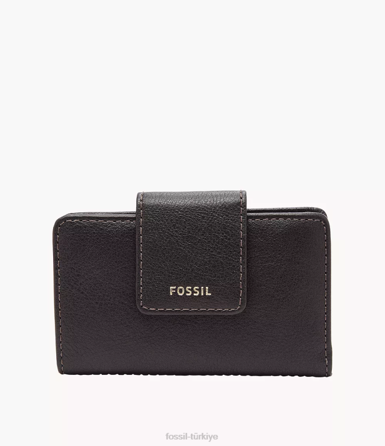 Fossil 6J04861 siyah madison tab çok işlevli cüzdan kadınlar