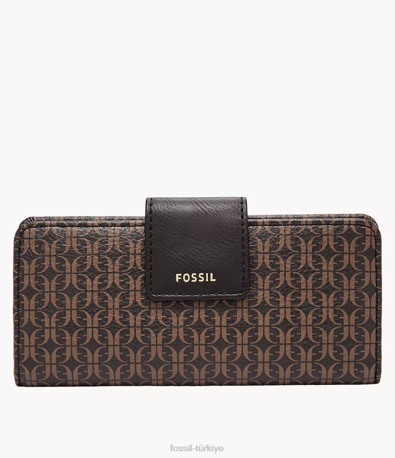 Fossil 6J04867 siyah madison ince debriyaj cüzdan kadınlar