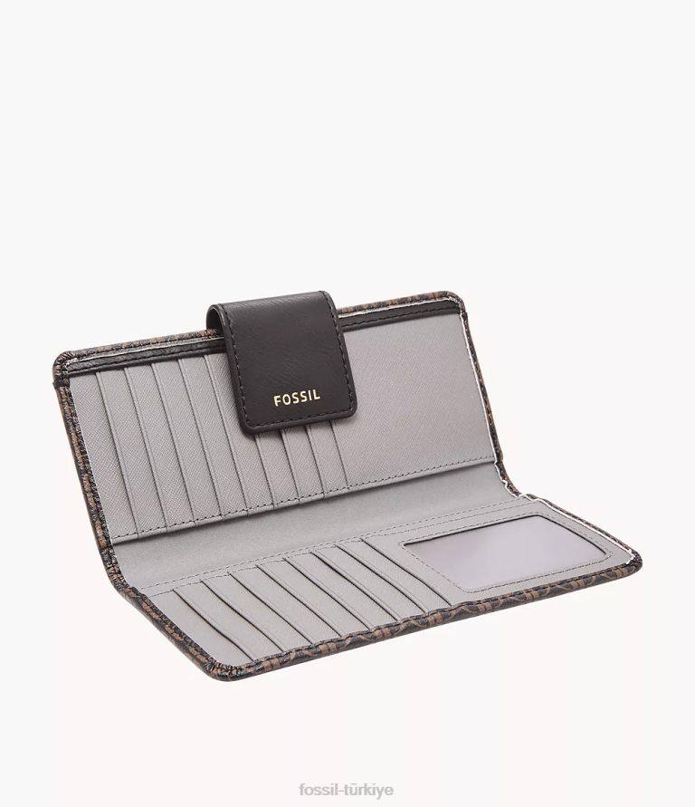 Fossil 6J04867 siyah madison ince debriyaj cüzdan kadınlar