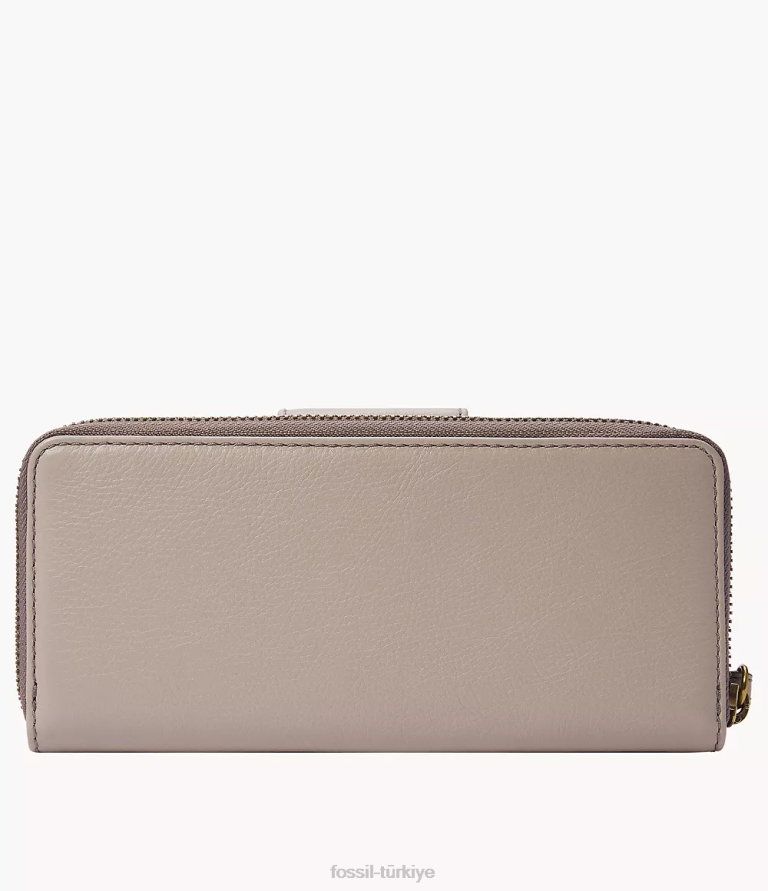 Fossil 6J04888 gri madison fermuarlı debriyaj cüzdan kadınlar