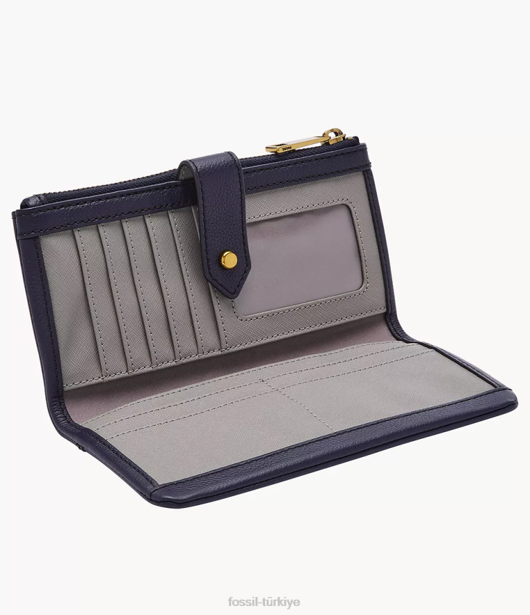 Fossil 6J04891 Donanma lainie sekmeli debriyaj cüzdan kadınlar