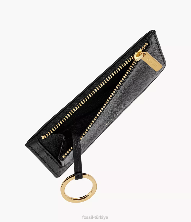 Fossil 6J04746 siyah logan kart durumda cüzdan kadınlar