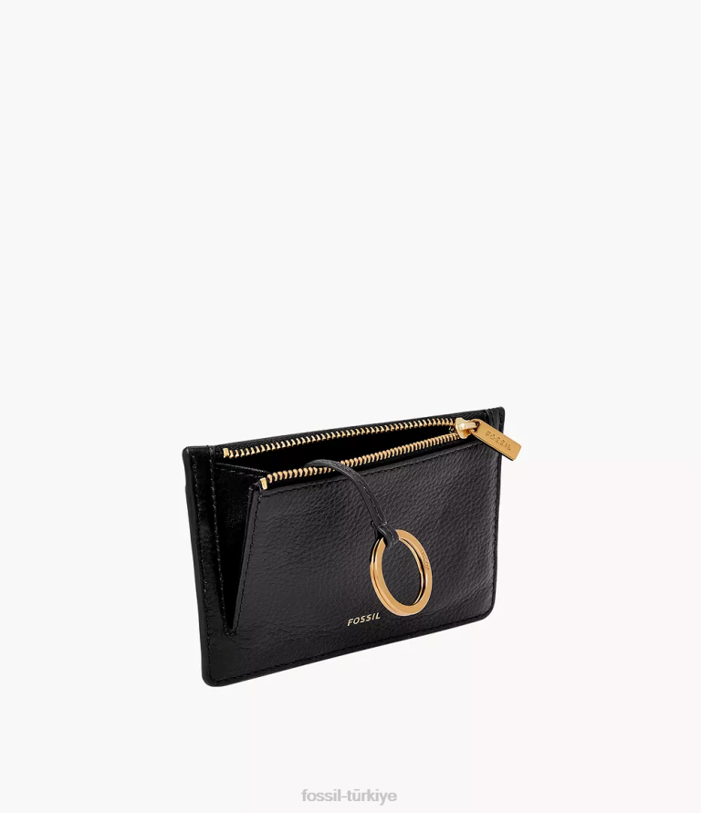Fossil 6J04746 siyah logan kart durumda cüzdan kadınlar