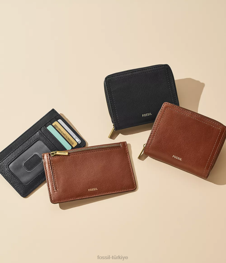 Fossil 6J04746 siyah logan kart durumda cüzdan kadınlar