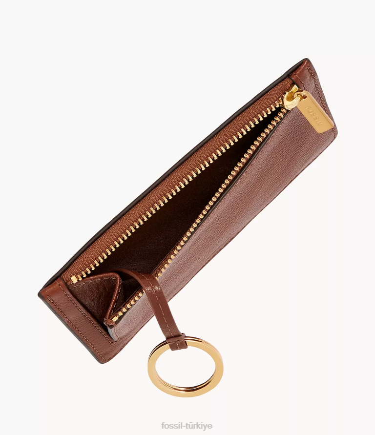 Fossil 6J04747 kahverengi logan kart durumda cüzdan kadınlar