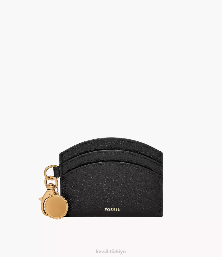 Fossil 6J04753 siyah polly kart durumda cüzdan kadınlar