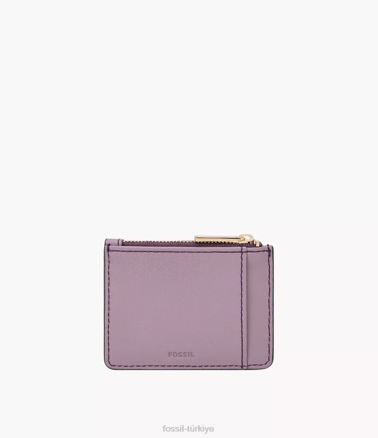 Fossil 6J04780 mor vada zip kart durumda cüzdan kadınlar