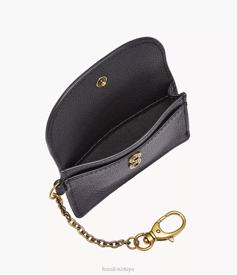 Fossil 6J04846 siyah adelyn kart kutusu cüzdan kadınlar