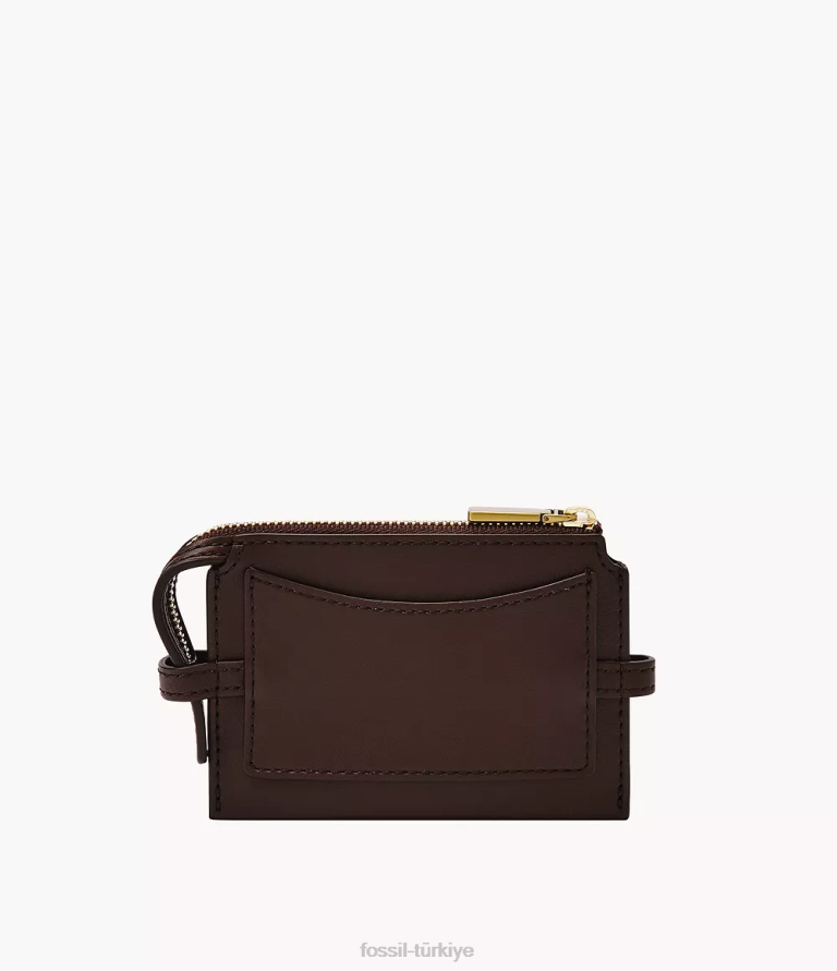 Fossil 6J04876 koyu kahverengi kier kart durumda cüzdan kadınlar