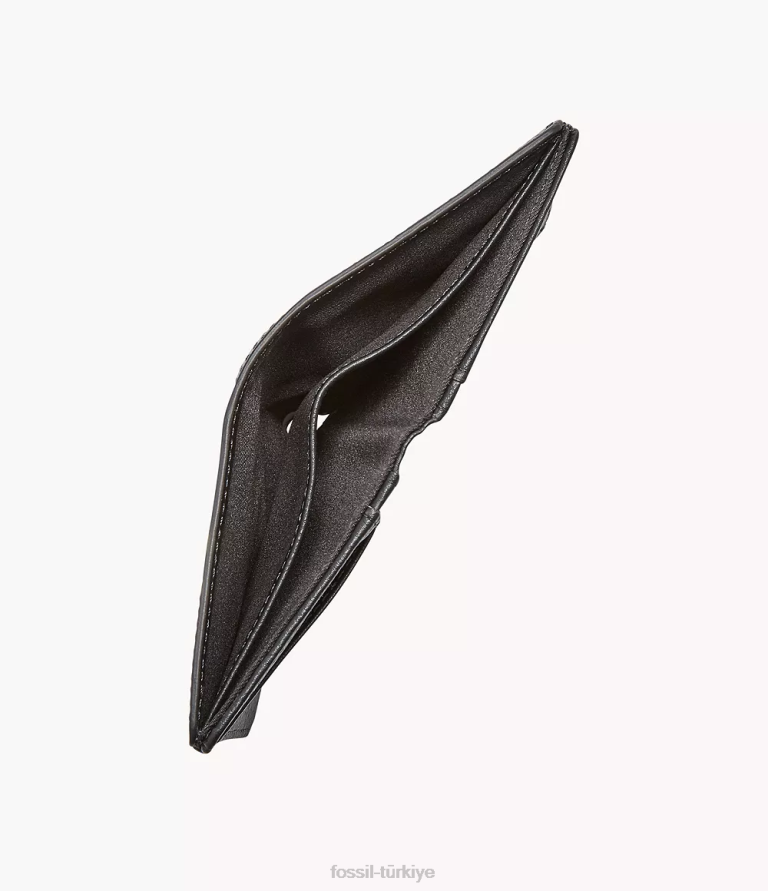 Fossil 6J04744 siyah logan küçük rfid iki katlı cüzdan kadınlar