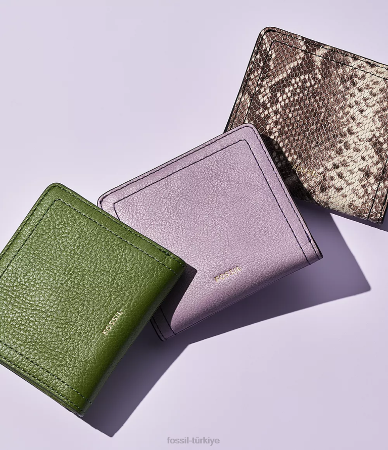 Fossil 6J04751 mor logan küçük iki katlı cüzdan kadınlar