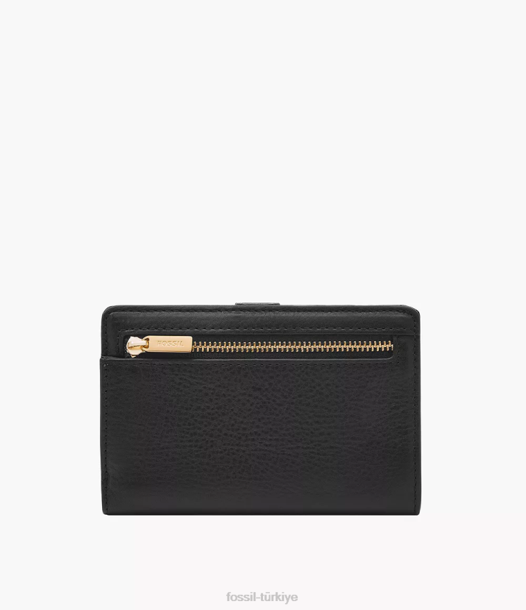 Fossil 6J04754 siyah liza çok işlevli cüzdan kadınlar